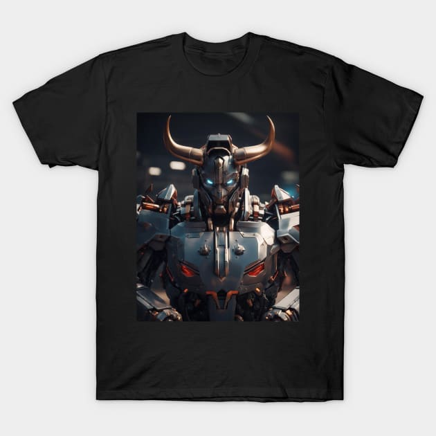 Cyber Bull No.1 T-Shirt by R.W.TDesign